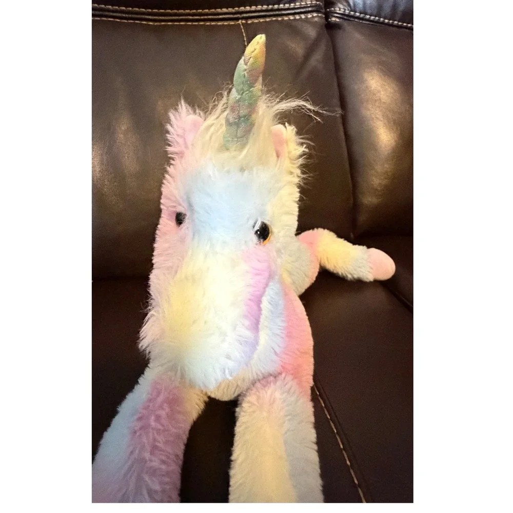 Douglas Cuddle Toy Pastel Rainbow Unicorn Anita  Plush 16 Inch Stuffed Animal